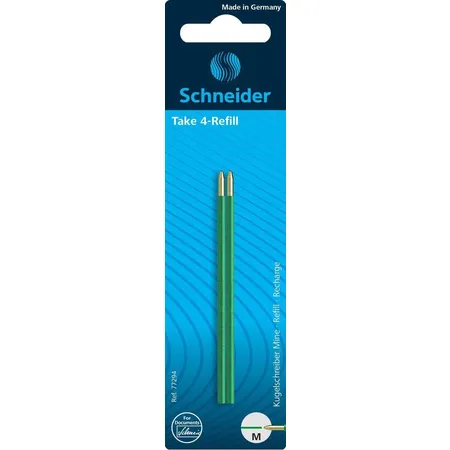 Schneider Take 4 Refill Kugelschreibermine grün 2 Stück