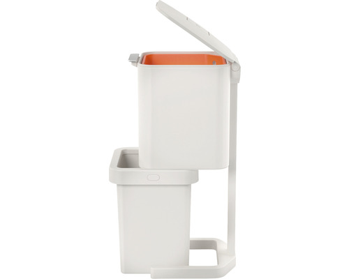 Joseph & Joseph Totem Prullenbak met scharnierend deksel, 2 compartimenten, 20 liter, steengrijs, 30092