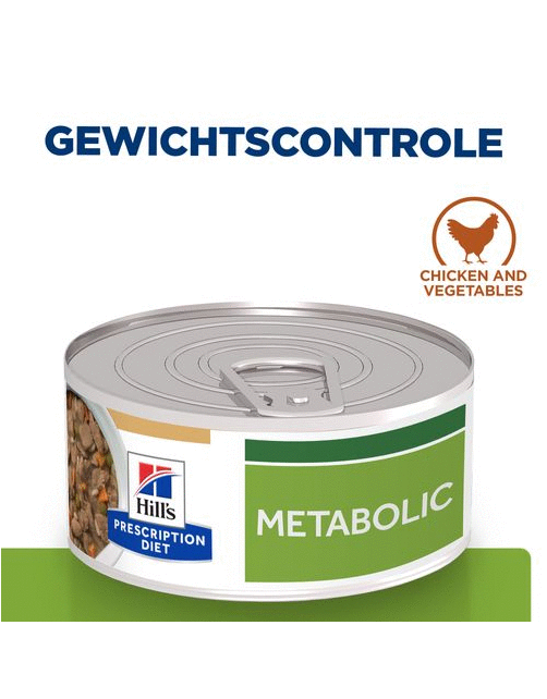 Hill's Prescription Diet Metabolic Weight Management Stoofpotje Blik - Hondenvoer - Kip Groente 156 g