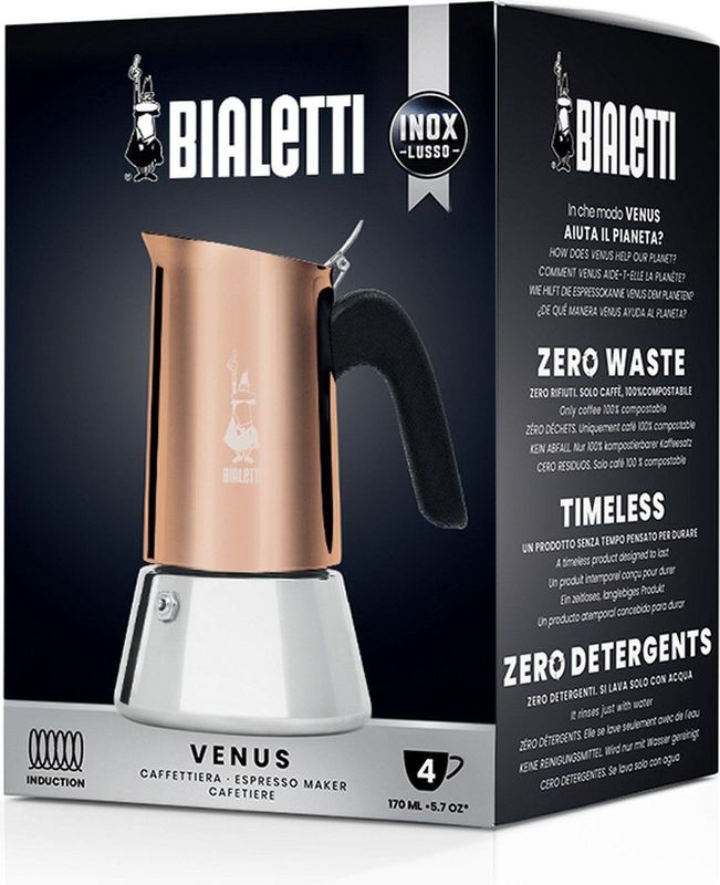 Bialetti Venus Copper - Percolator - 6 kops - Roestvrijstaal - Inductiegeschikt