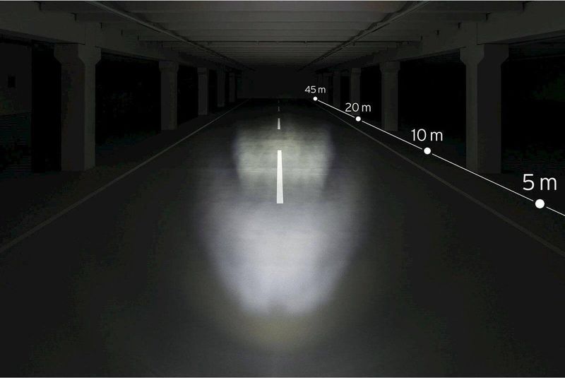 Koplamp Busch en Müller Upp N Led voor naafdynamo 30 Lux - zwart