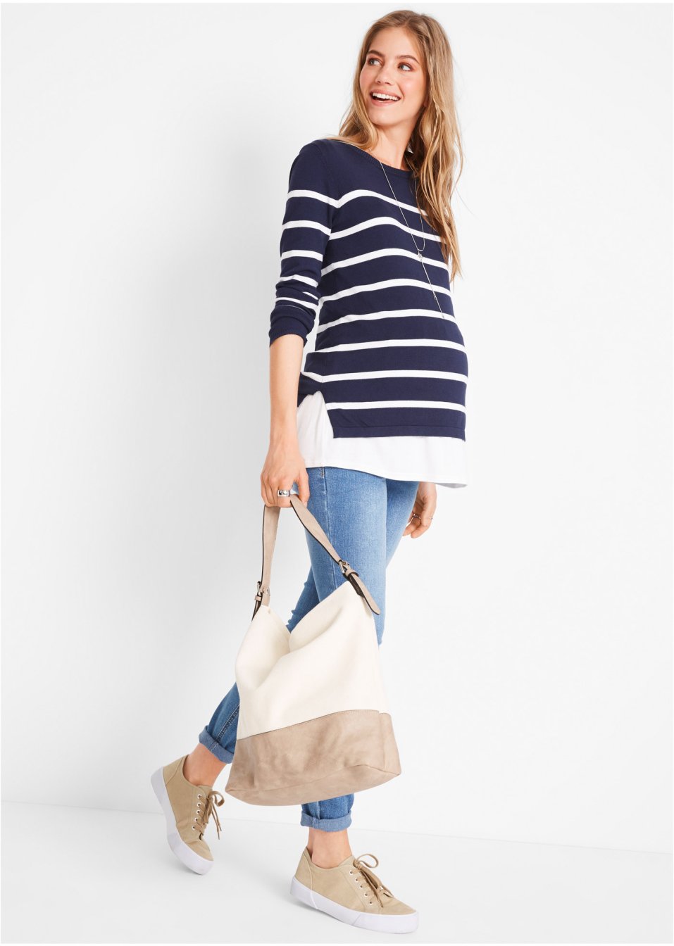 Pull de grossesse avec fonction allaitement