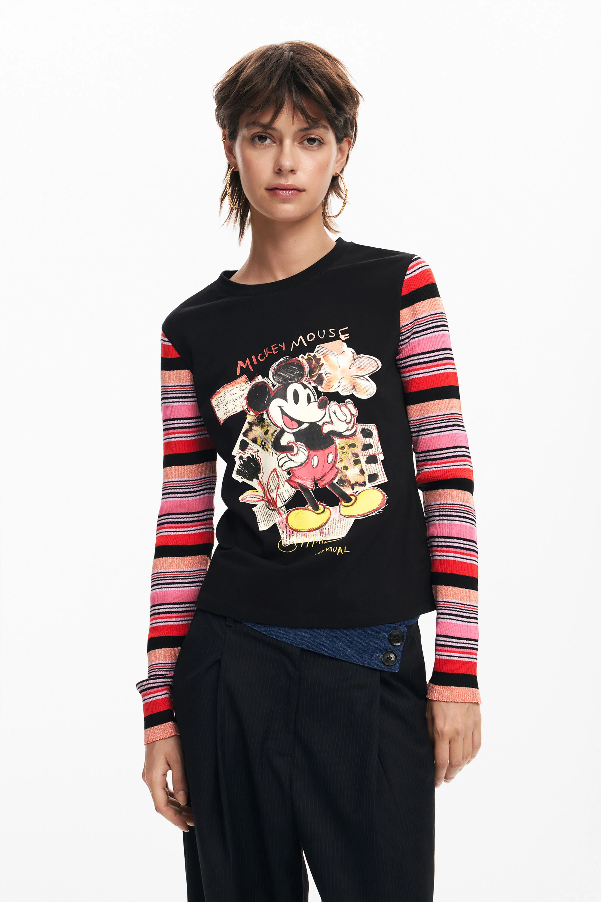 Camiseta de manga comprida do Mickey Mouse