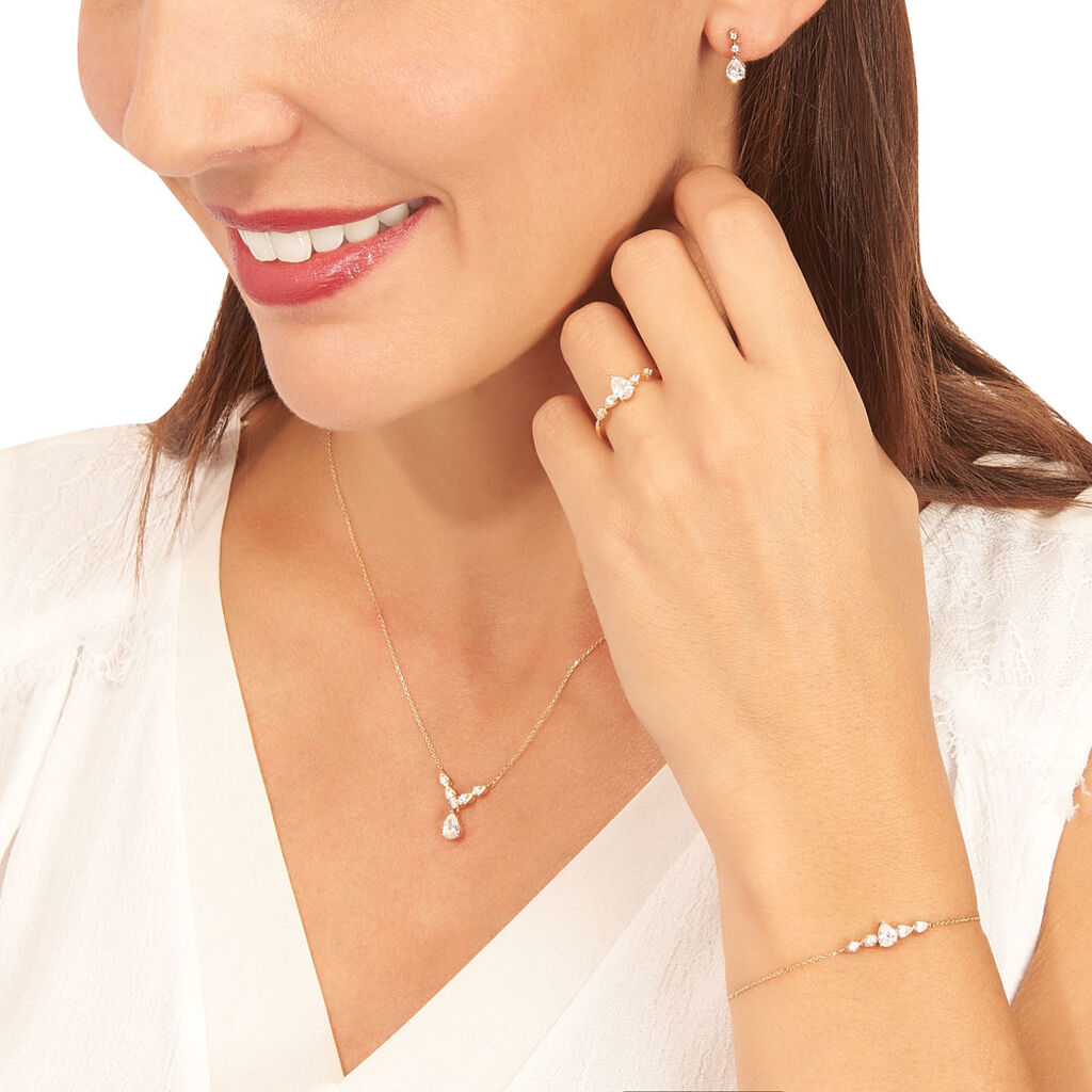 Bracelet Alisonne Or Rose Oxyde De Zirconium