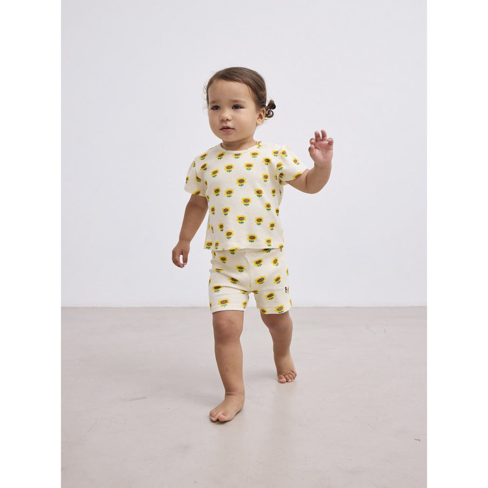 Køb Bobo Choses Beige Sunflower All Over Balloon Sleeve T-Shirt
