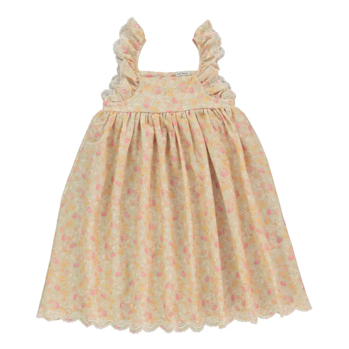 Bebe Organic Robe Fleurie Ingrid | Abricot
