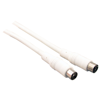 Q-Link coax kabel 3CV2 HF 2 meter stekker recht wit