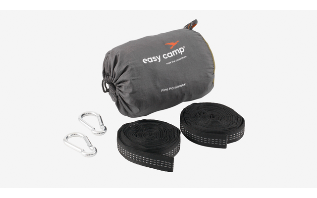 Easy Camp Hängematte grün inkl. Tragetasche / Karabiner / Schlingen 270 x 140 cm