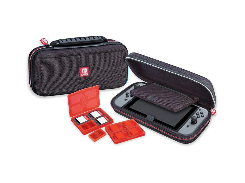Big Ben Interactive Schutzetui Schwarz Nintendo Switch Travel Case mit Aufbewahrungsboxen