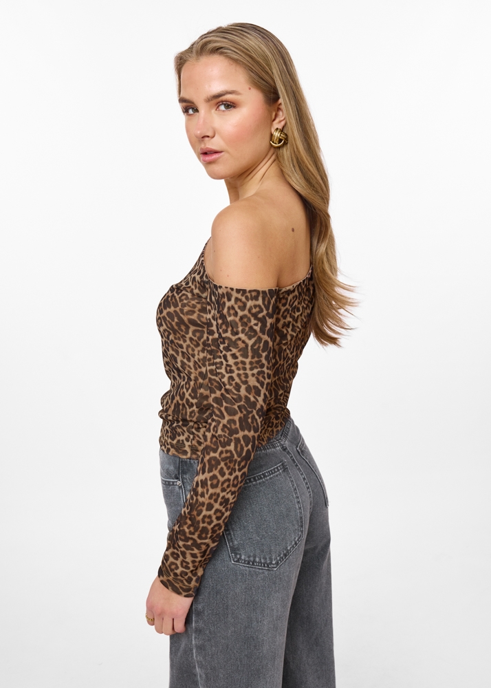 Anna top leopard