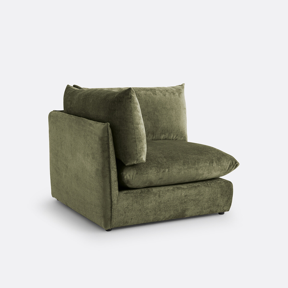 LA REDOUTE INTERIORS<br>Banco modular de getextureerd fluweel, Malo