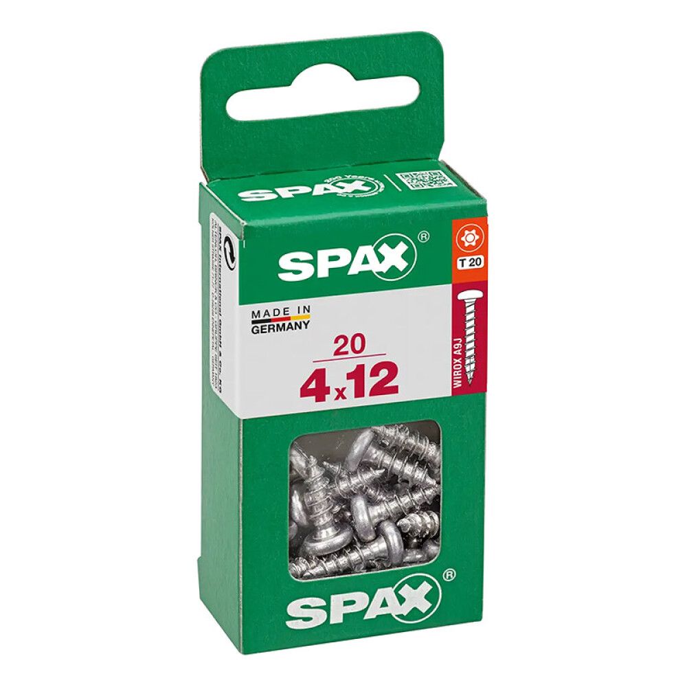 UNIVERSALSKRUE SPAX WIROX T-STAR PLUS VGW 4X12MM 20STK