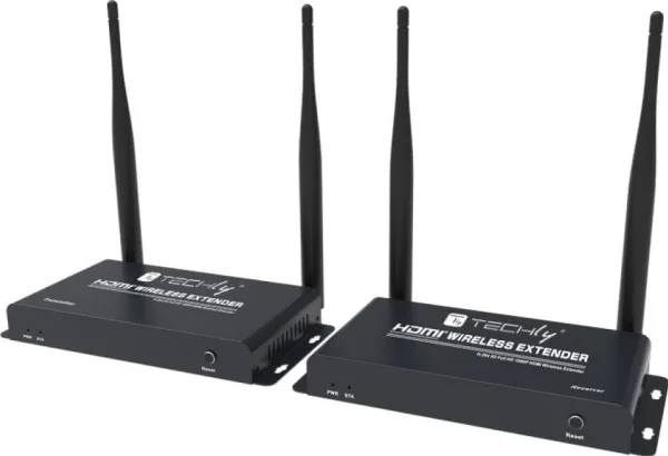 Techly 365610 Trådløs HDMI-forlænger Full HD 1080p 60Hz, 5.8GHz, op til 200m