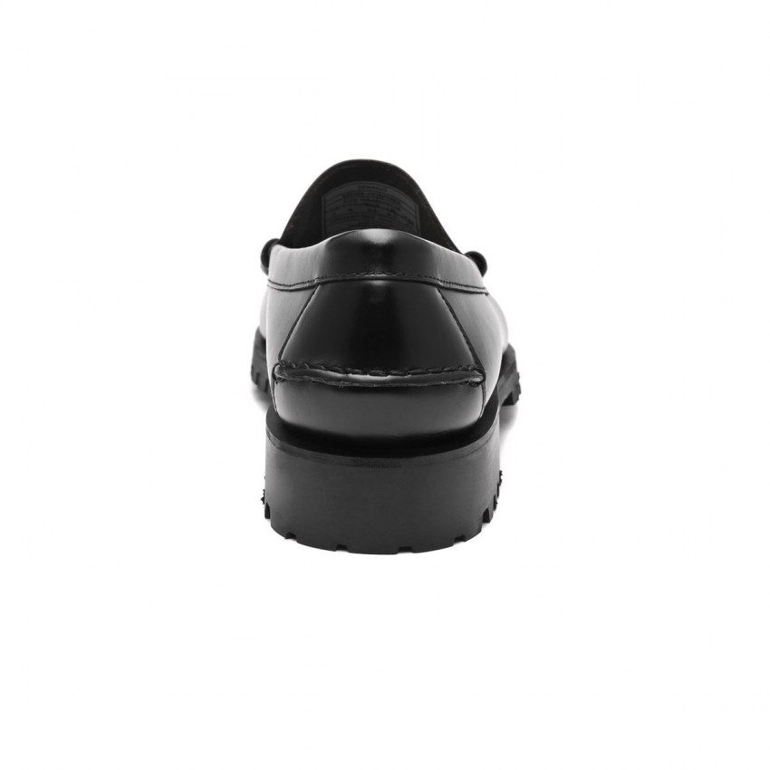 DAN LUG NOIR-Mocassins semelle crantée pour homme en cuir