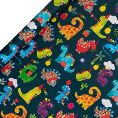 Dinos Blue 2M Roll Wrap