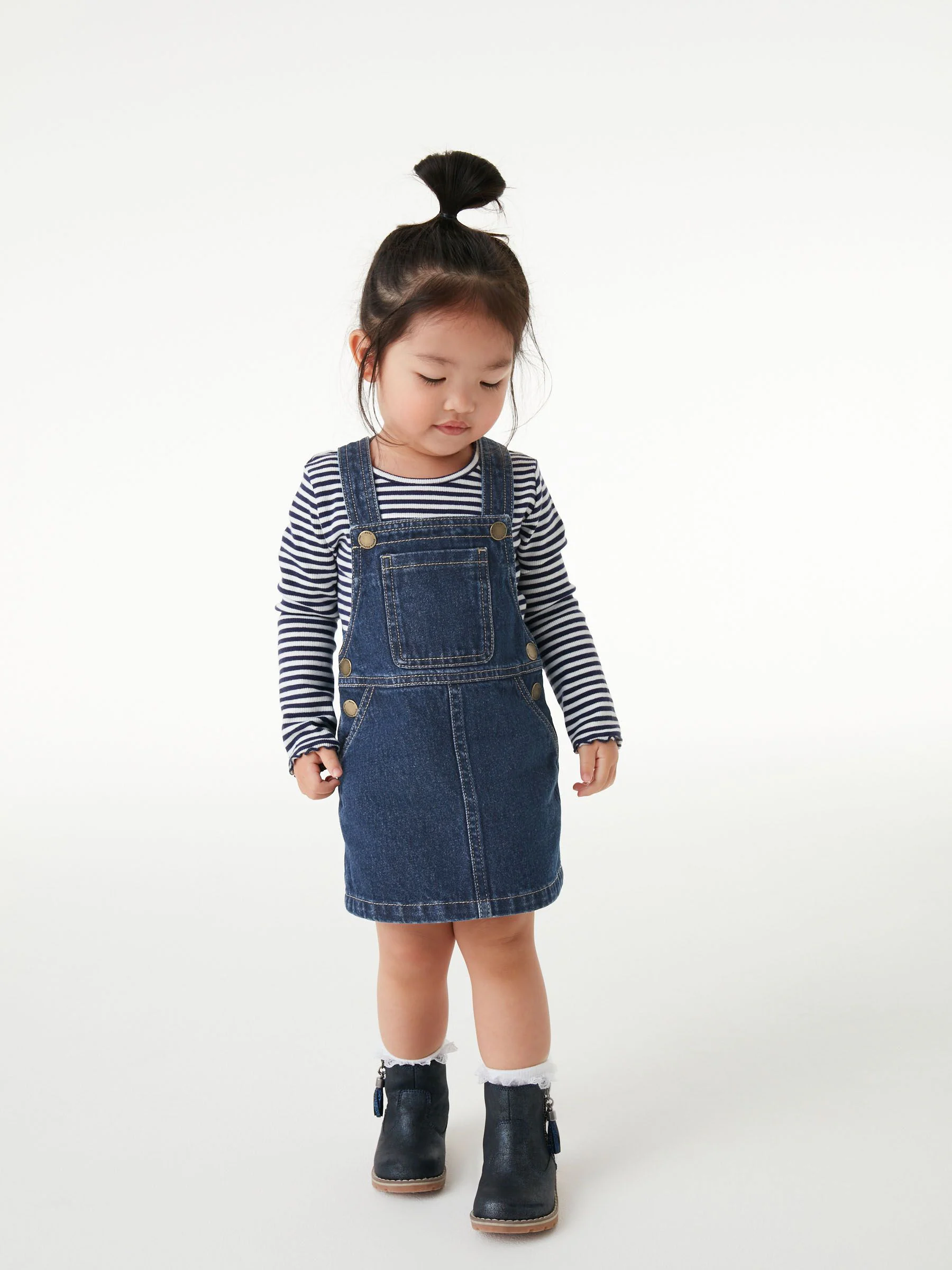 Indigoblauw - Denim overgooier (3 mnd-8 jr)