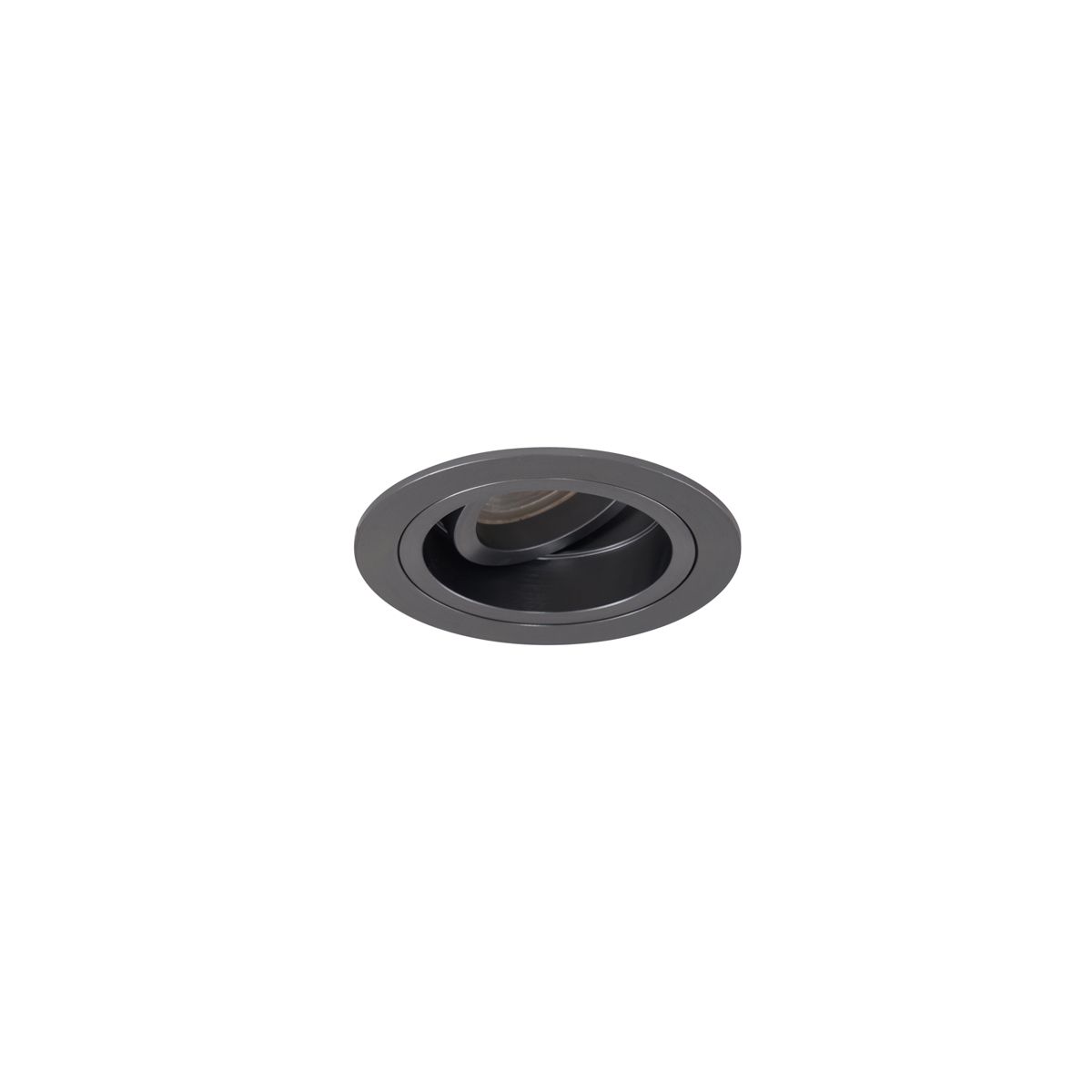 Moderne inbouwspot gunmetal GU10 50mm rond kantelbaar - Chuck