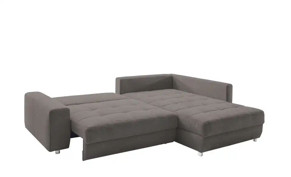 Ecksofa Arissa de Luxe Steingrau rechts Webstoff