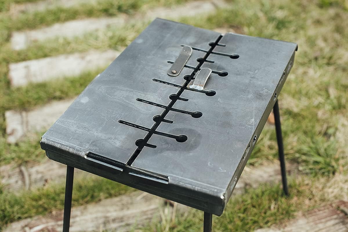 Mangal-Koffer KL-12/3 für 12 Spieße, 3 mm tragbar zum Schaschlik und Grillen Grill BBQ Set