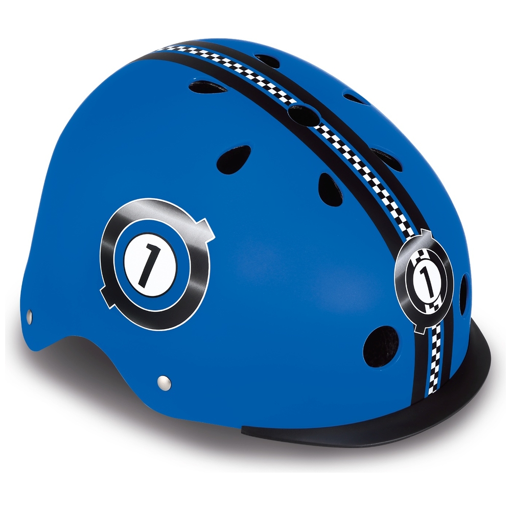 Globber bedruckter Helm, marineblau mit Lichtern, Größe XS (48–53 cm)