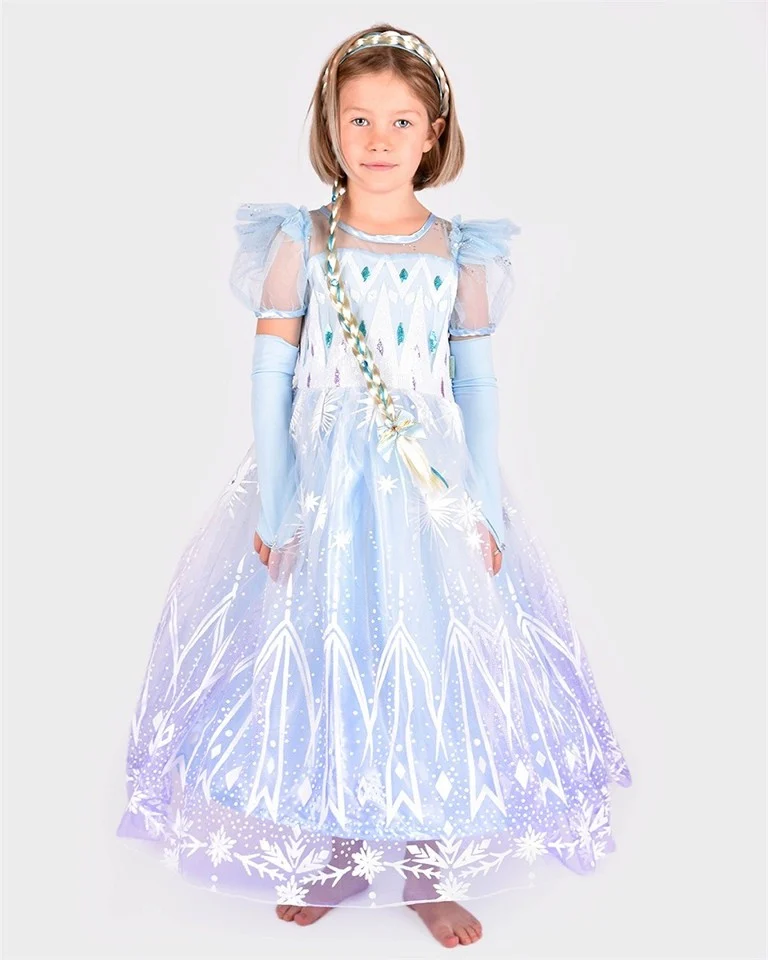 Den Goda Fen - Princess dress - Frozen Blue (134-140 cm) (F65035)