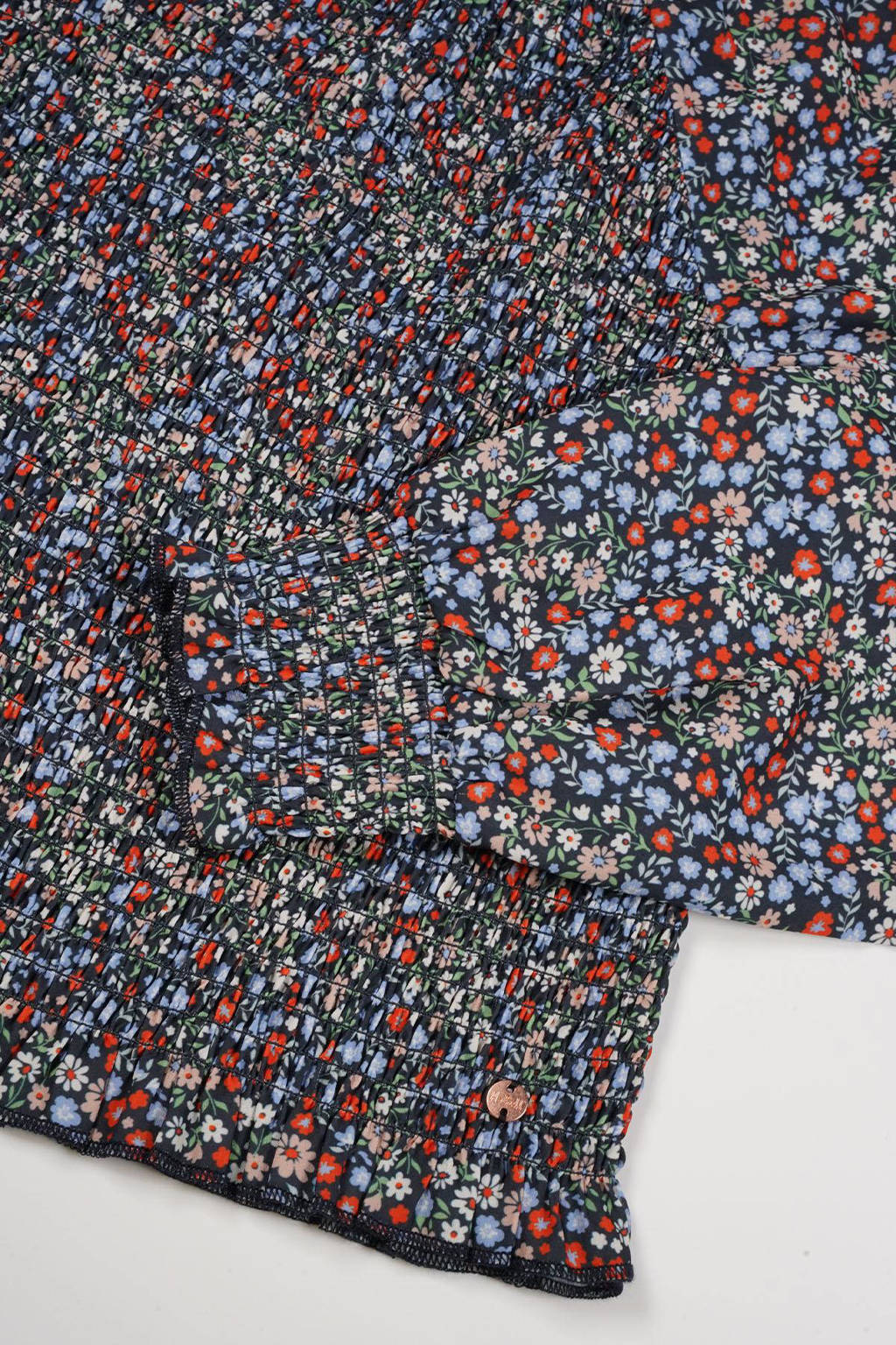 NoBell’ gebloemdetop Tessa donkerblauw/multicolor