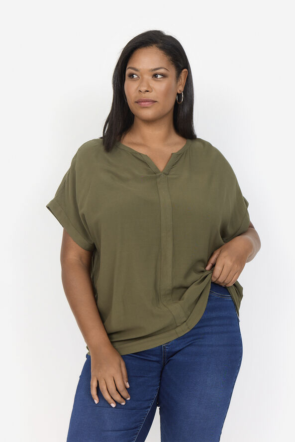 Wasabiconcept Curvy WA-SIA 1 Bluse Mørkegrøn 7750 mørkegrøn