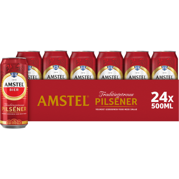 Amstel Pilsener Bier Blik Tray 24 x 500ml
