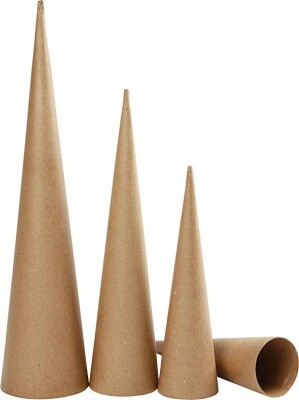Høje Kegler - H 30-40-50 CM - Ø 8-9-11,5 CM - 3 Stk