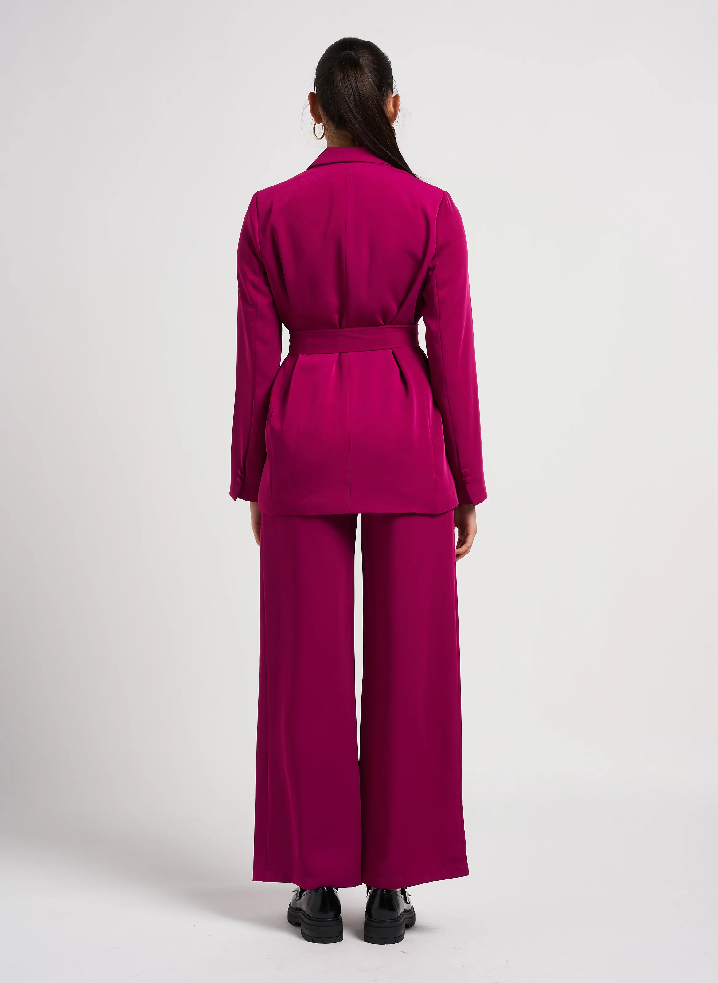 EGU - Pantalon de tailleur large et fluide| Rose