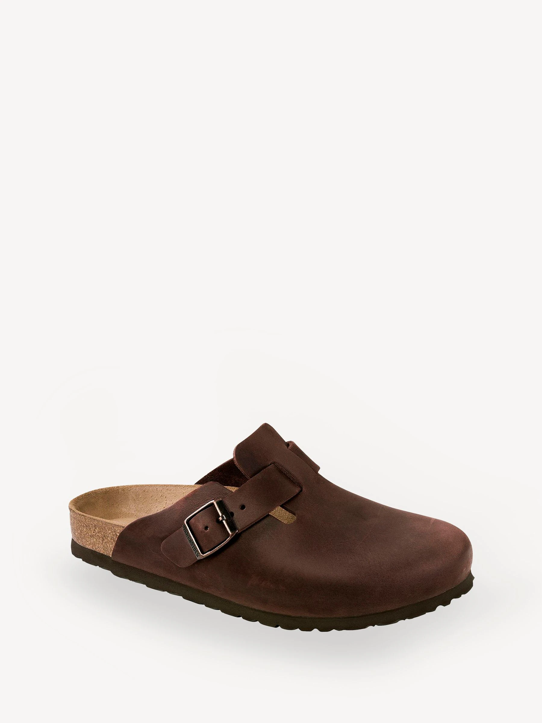 Bruin - Birkenstock Boston klompen van geolied leer