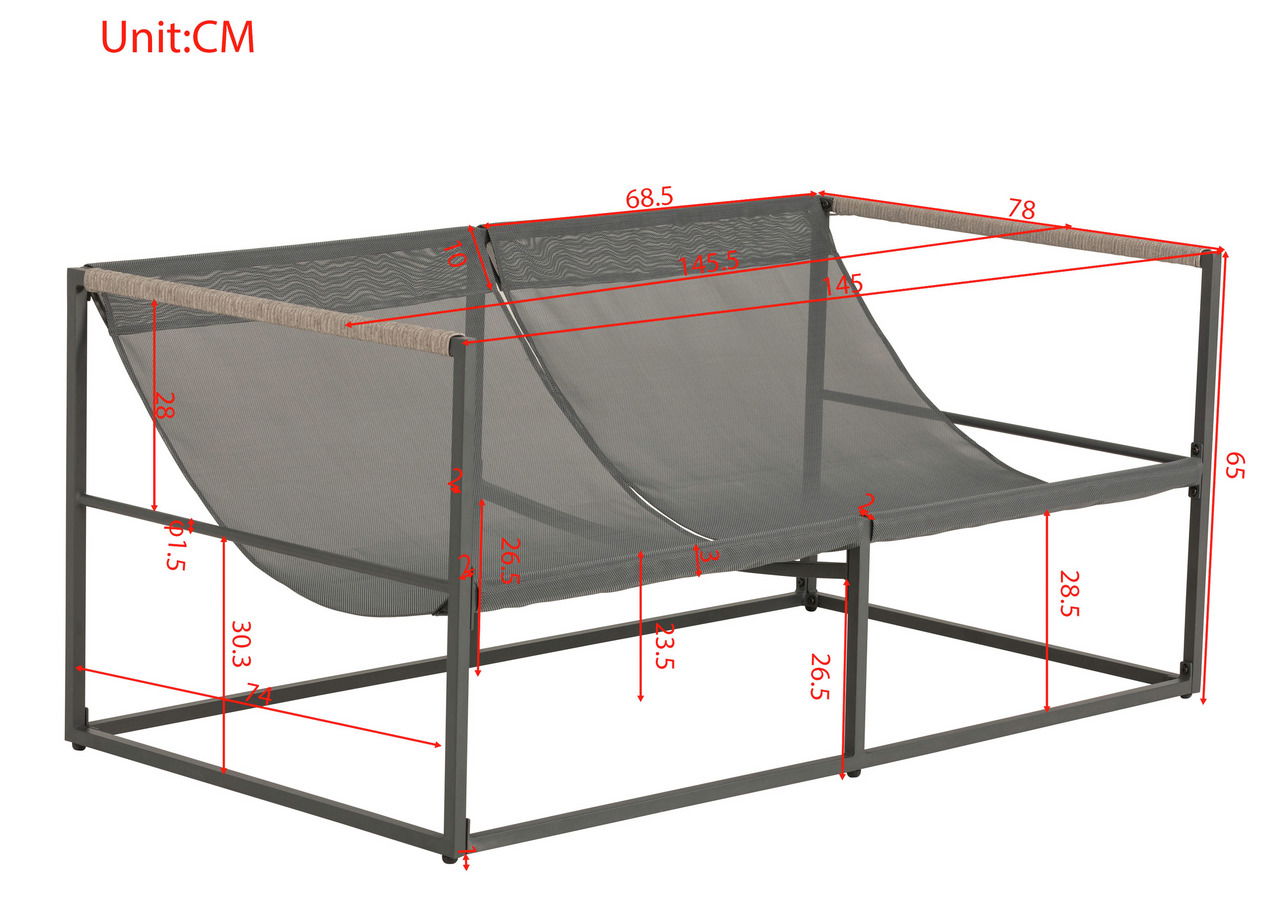Amatio Lounge-Sofa 2-sitzig MELINA