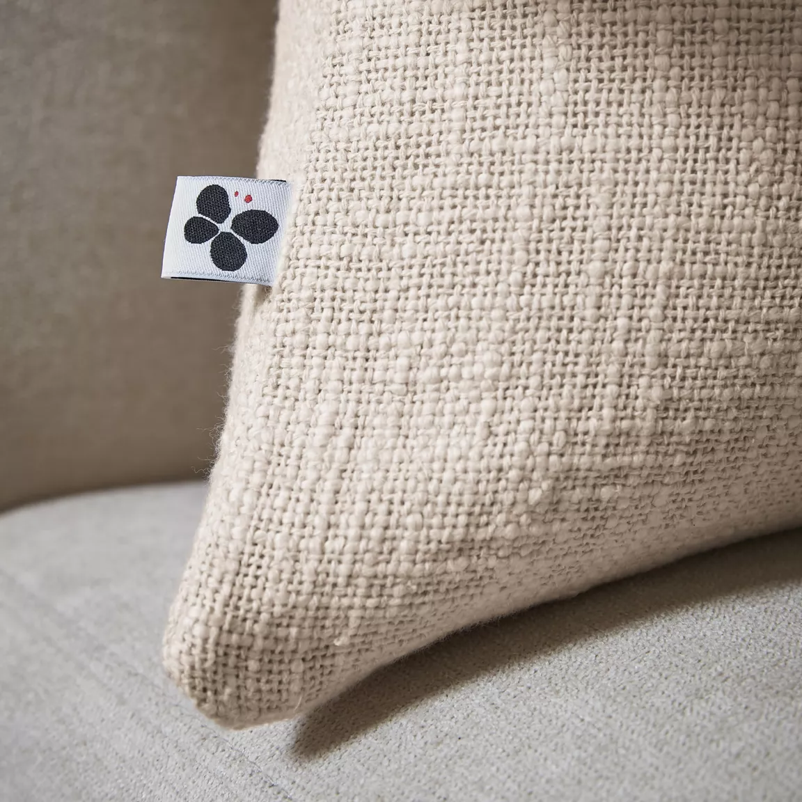 Coussin carré coton (60 x 60 cm) Sixtine Beige