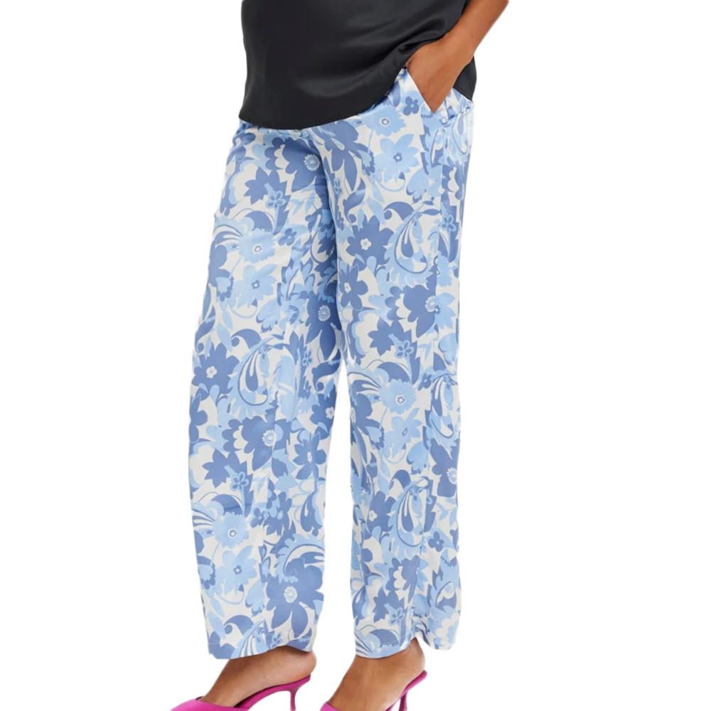 Vero Moda Maternity Pantalon Imprimé Bleu/Blanc Femme Vero Moda Marternity Mulla
