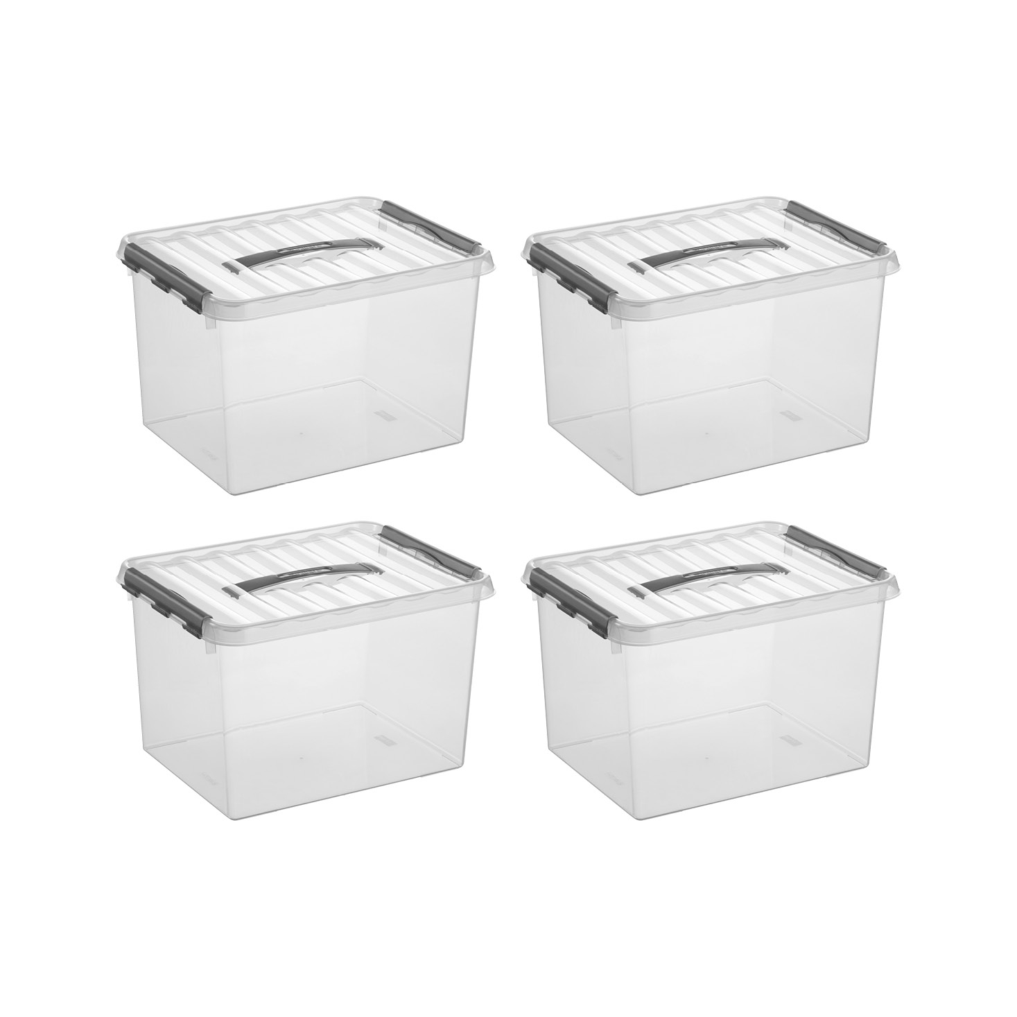 Sunware Q-line 22 liter set van 4 opbergboxen