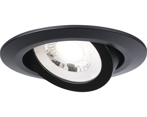 Paulmann LED inbouwspots set, 3-traps dimbaar, 3 x 6W, 3 x 450 lm, 3000 K, Ø 8,2 cm, draaibaar, zwart, 230V, 3 stuks