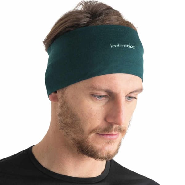 Bandeau cache cou randonnée ICEBREAKER MERINO COOL-LITE FLEXI HEADBAND FATHOM GREEN