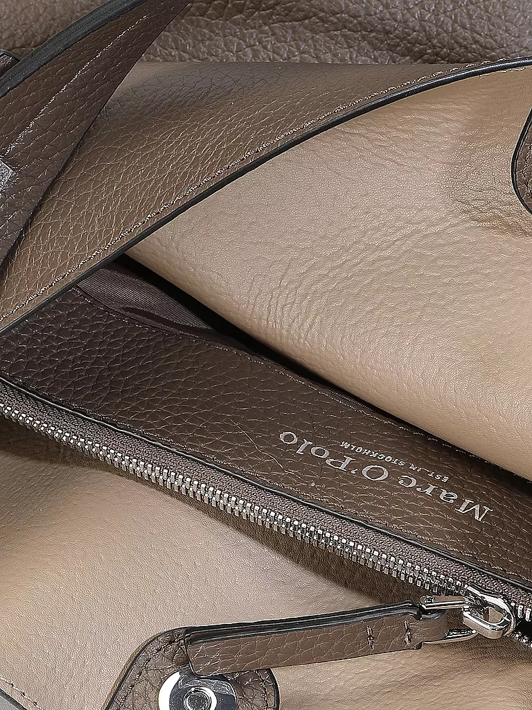 MARC O'POLO Ledertasche - Hobo Bag Medium braun