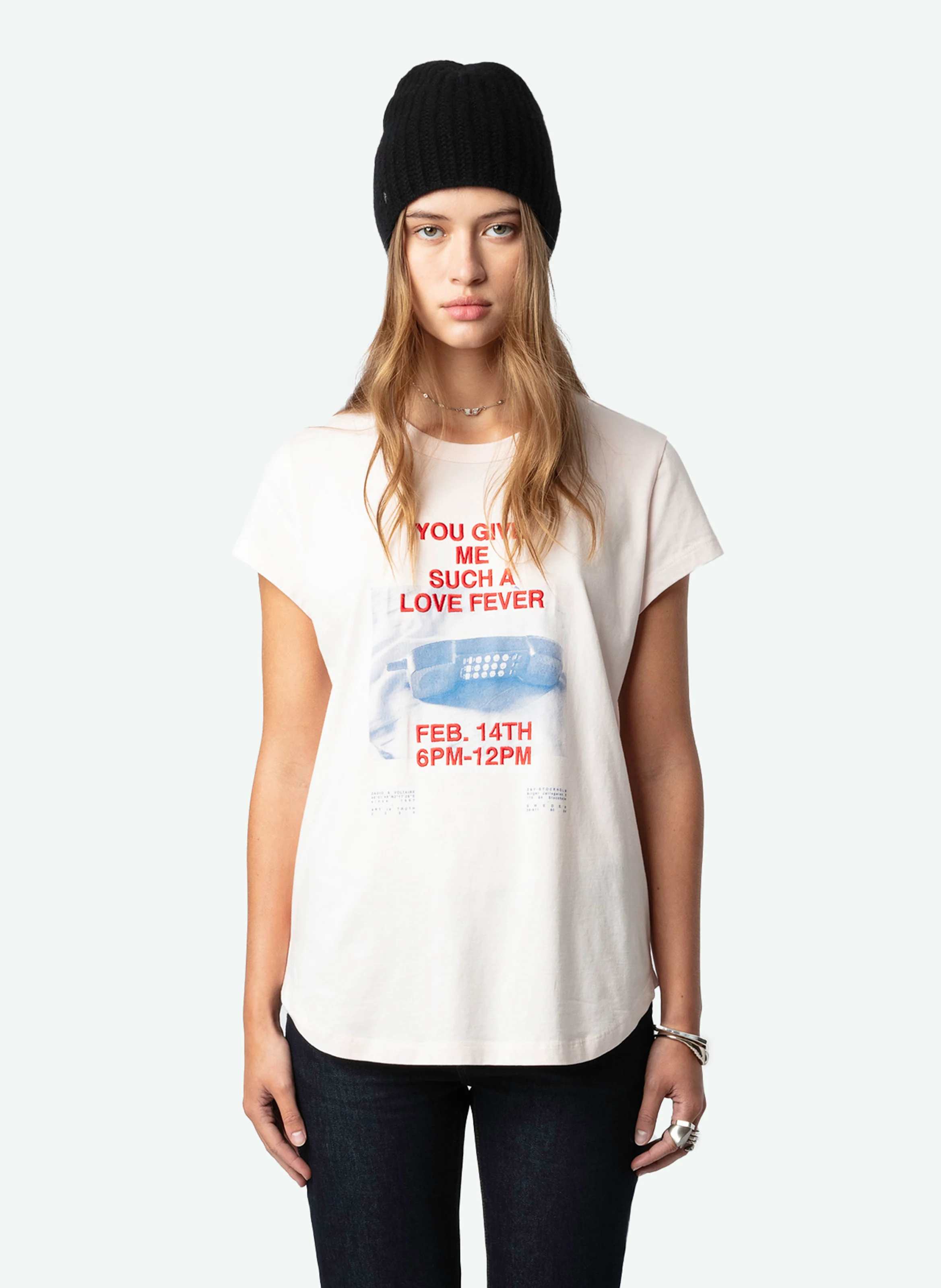 WOOP - Tee-shirt imprimé en coton bio | Rose