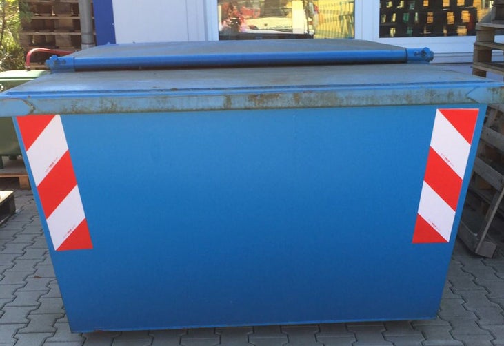 UVV Container 70x14 cm Waarschuwingsfolie ORAFOL Hoogwaardige zelfklevende folie / Set van 2 (1 x links/rechts)