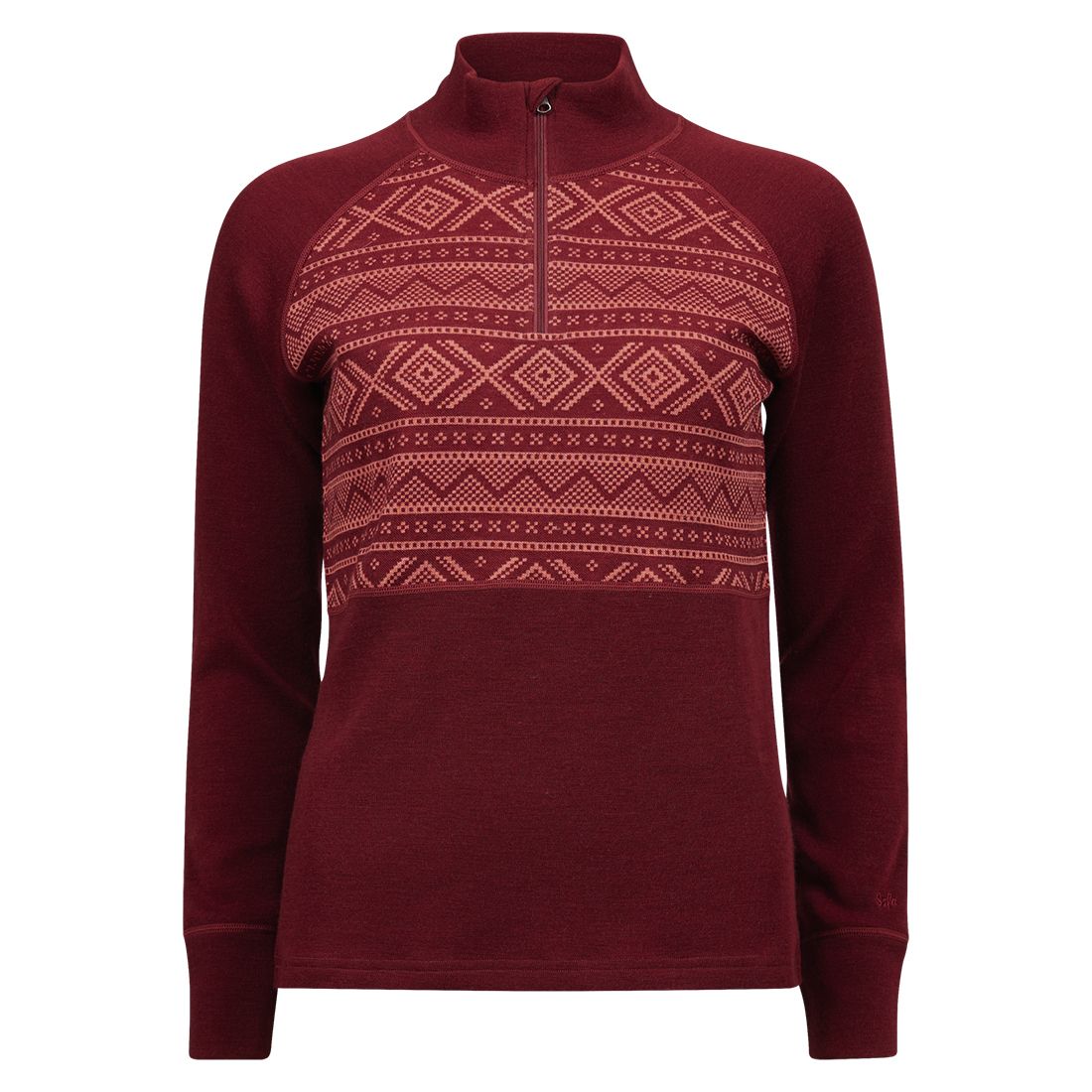Jacquard polo med glidelås
