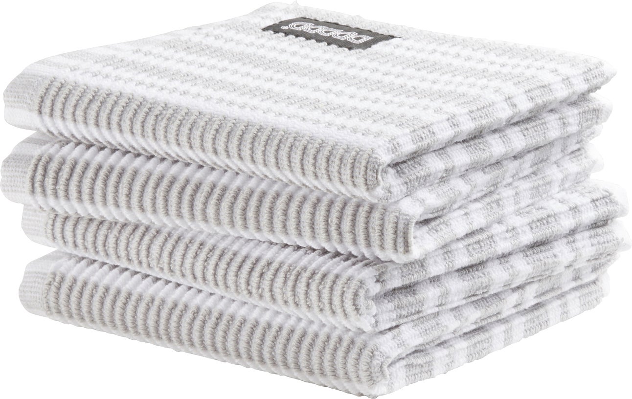DDDDD vaatdoek Classic Clean licht grijs / wit 30 x 30 cm