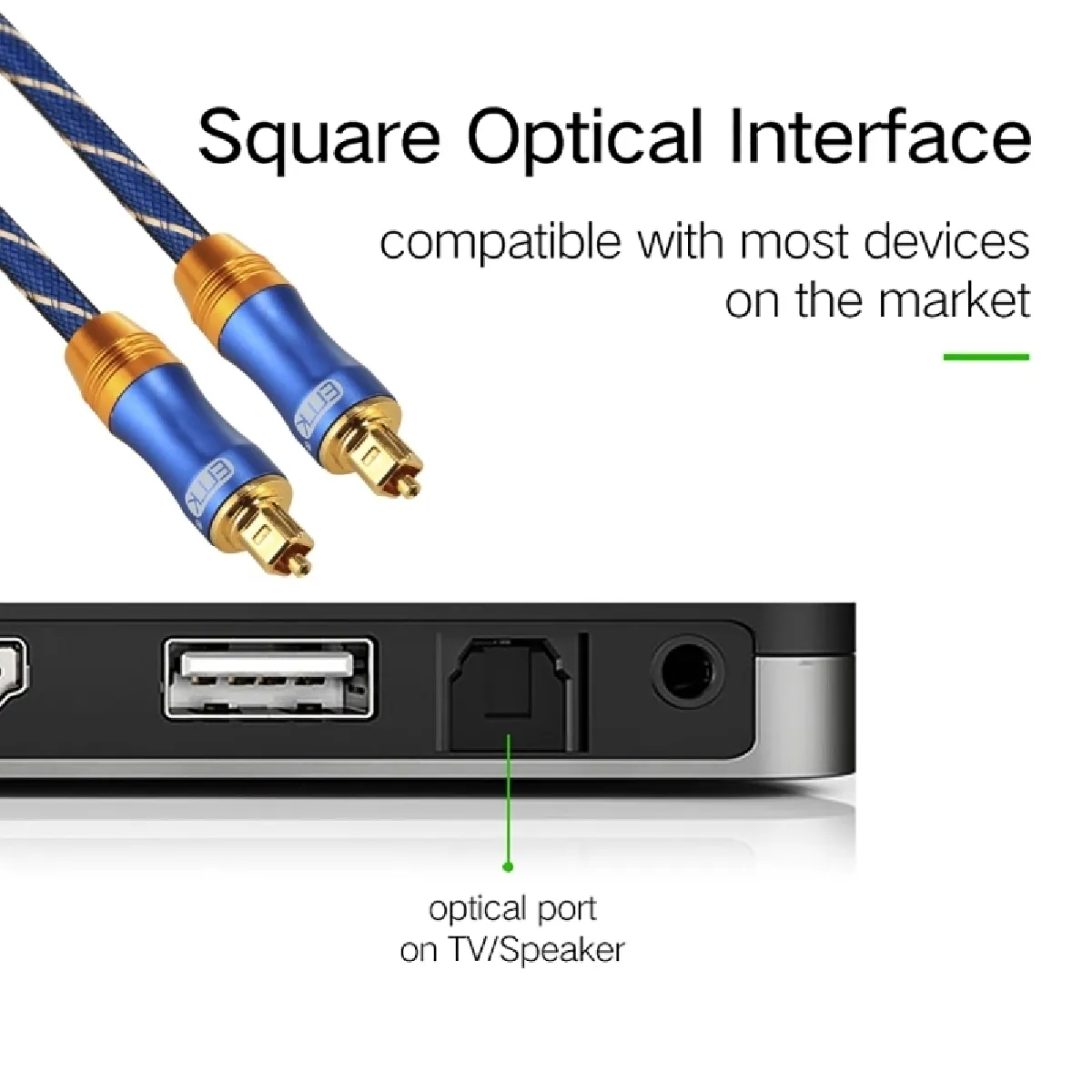 Wewoo EMK Câble Audio Optique - 2m