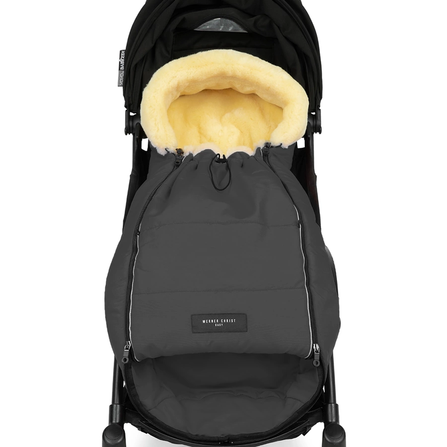 Werner Christ Baby Lammfellfußsack LADIS stone