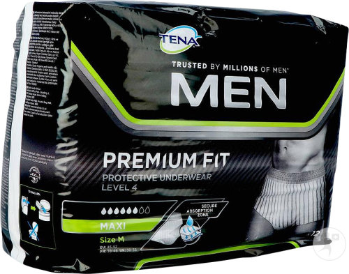 Tena Men Premium Fit Culotte D'Incontinence Level 4 Maxi Taille M 12 Culottes