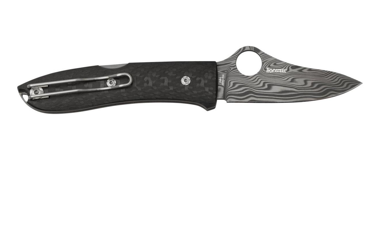 Spyderco SpyOpera C255CFPD Carbon Fiber, Damasteel, Sprint Run zakmes