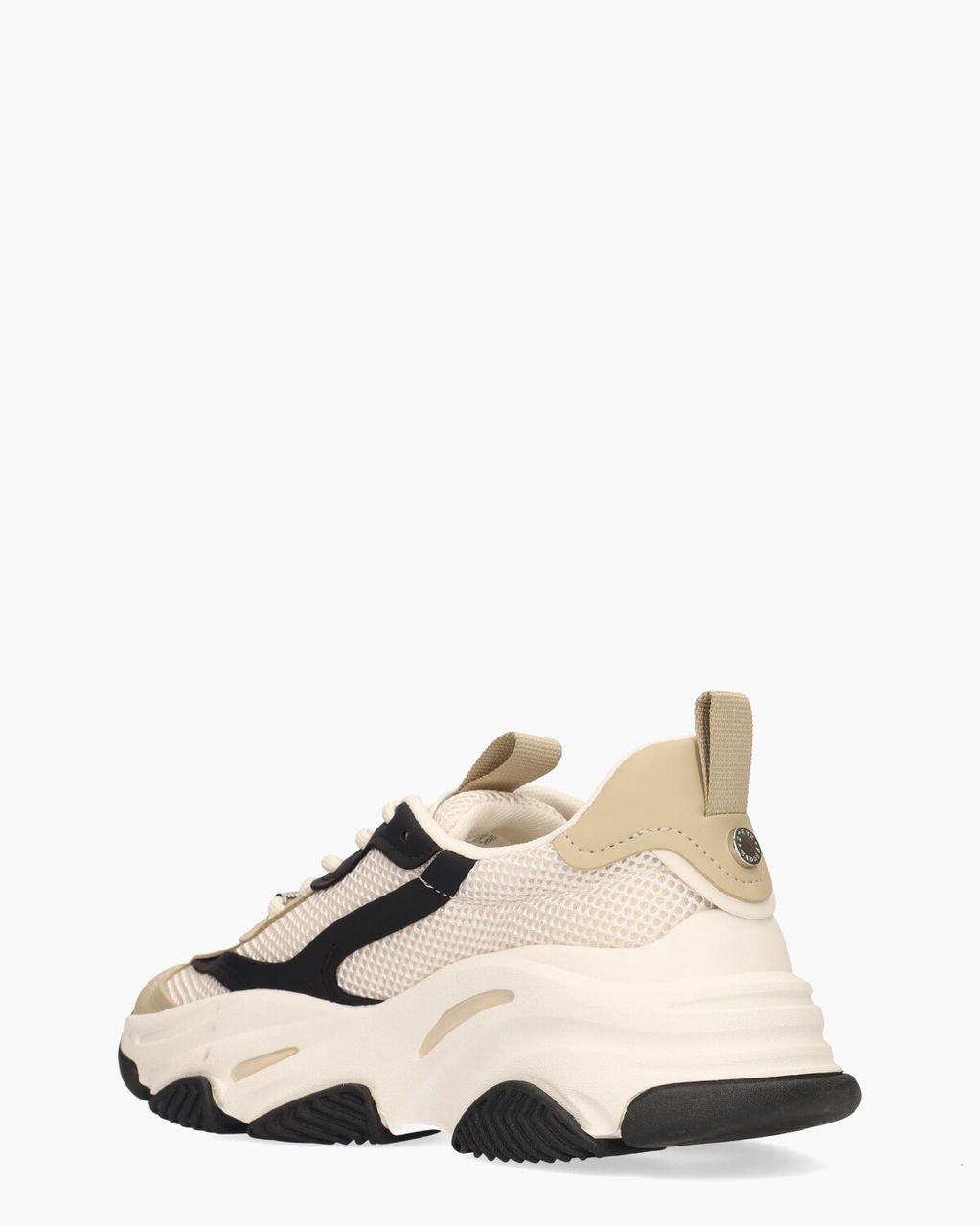 Steve Madden Possession-E Wit/Zwart/Beige Damessneakers