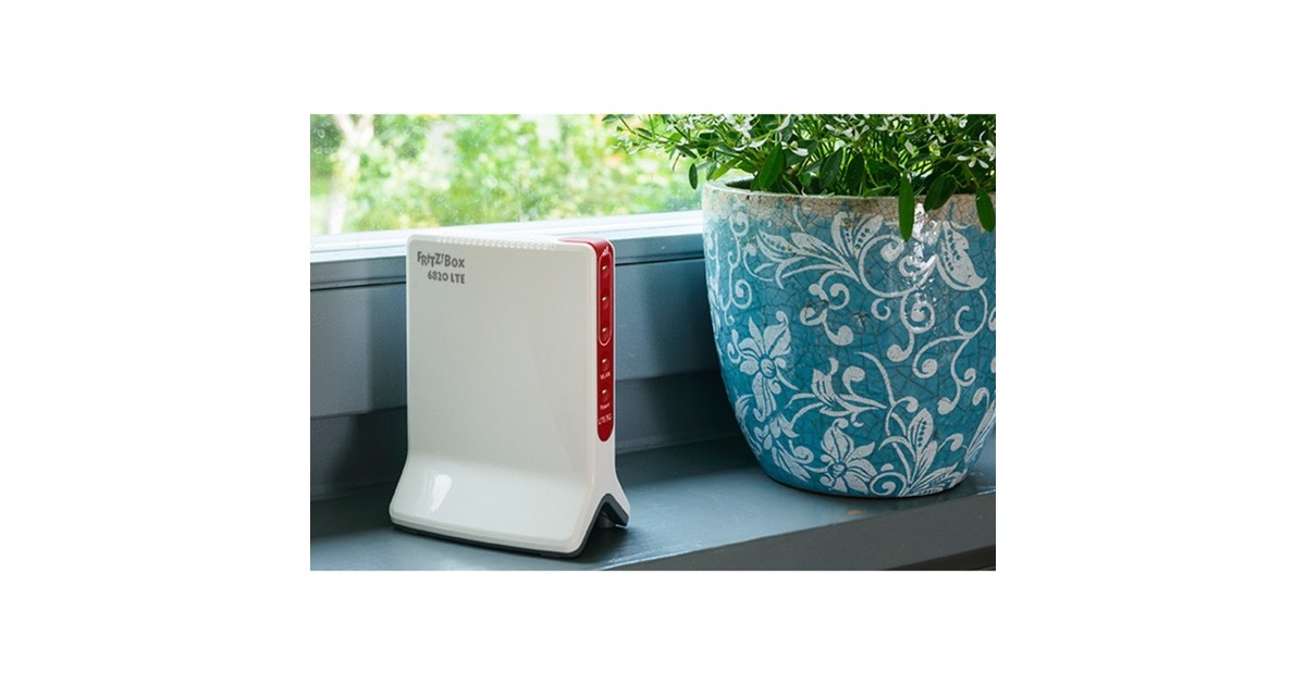 FRITZ!Box 6820 LTE v3 International wlan lte router  (Wit/rood, 4G (LTE), 3G/3G+ (UMTS/HSPA+), Mesh Wi-Fi)