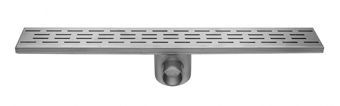 Easy Drain Fixt douchegoot enkele plaat m. sifon m. zijuitloop 50mm 9.8x100cm RVS
