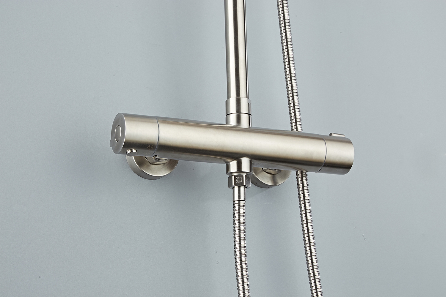 Saniclear Exclusive volledig 304 RVS regendouche opbouw 30cm met staafhanddouche